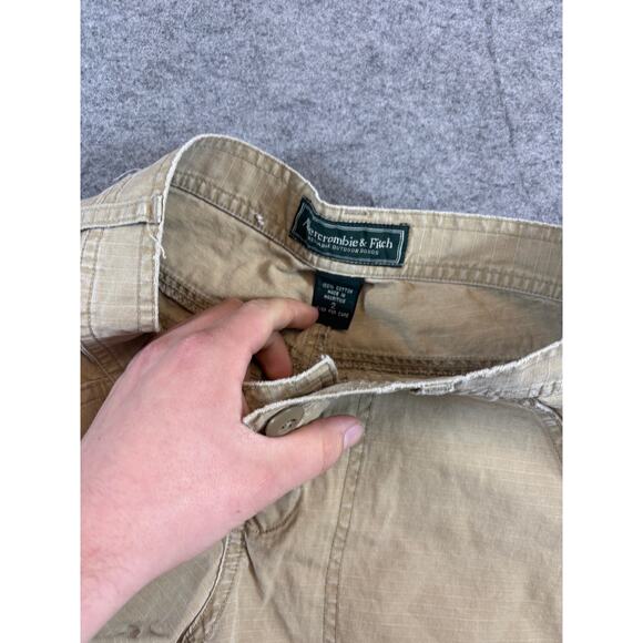 VINTAGE Y2K Abercrombie & Fitch Shorts Womens Sz 2 Khaki Ripstop Utility Safari - Picture 7 of 8